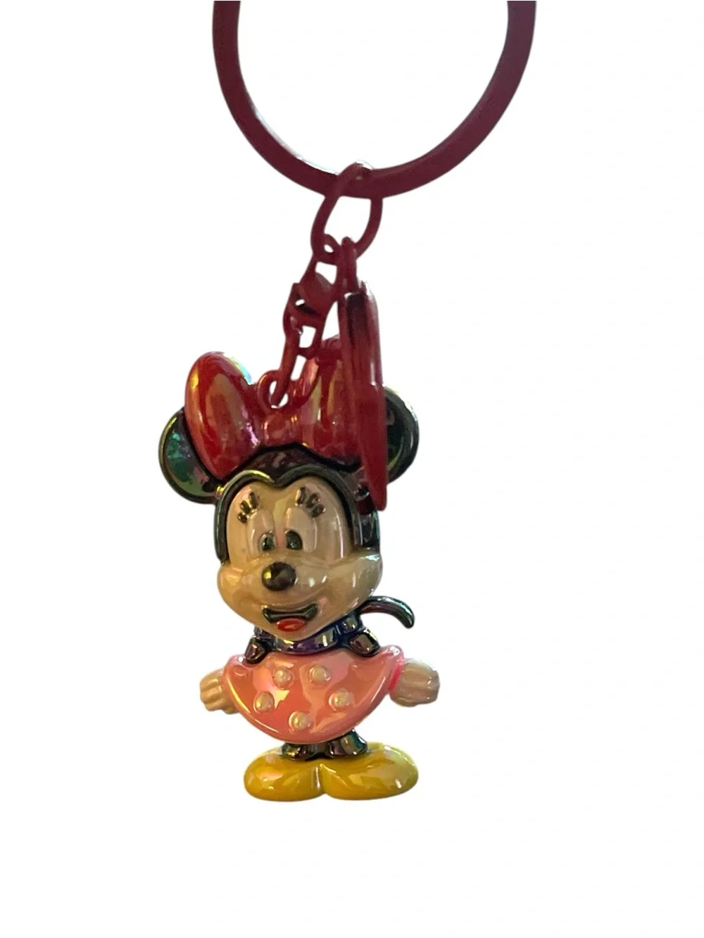 MINNIE MOUSE 3D IRIDESCENT BAG CHARM KEYCHAIN